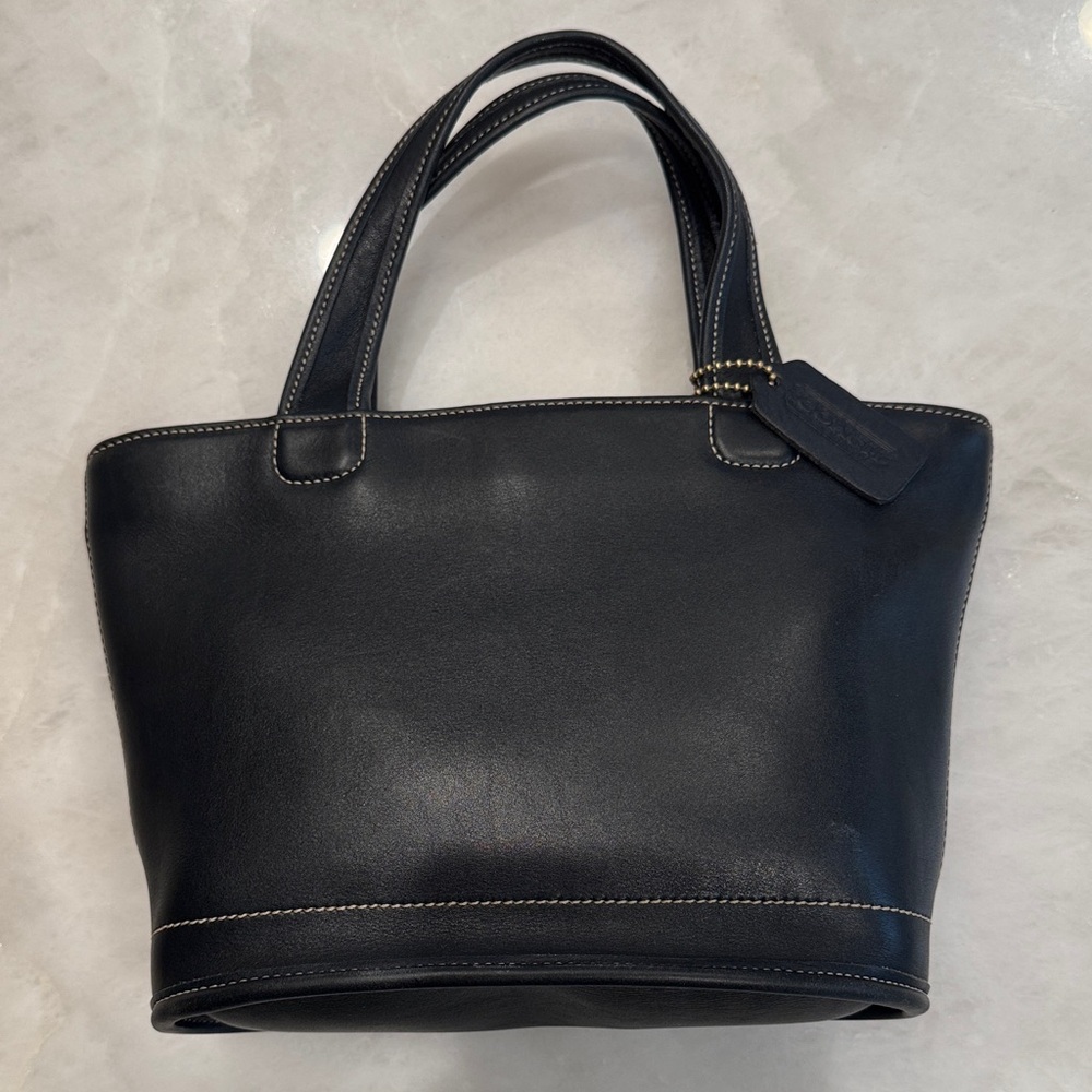 Vintage Coach Navy small tote